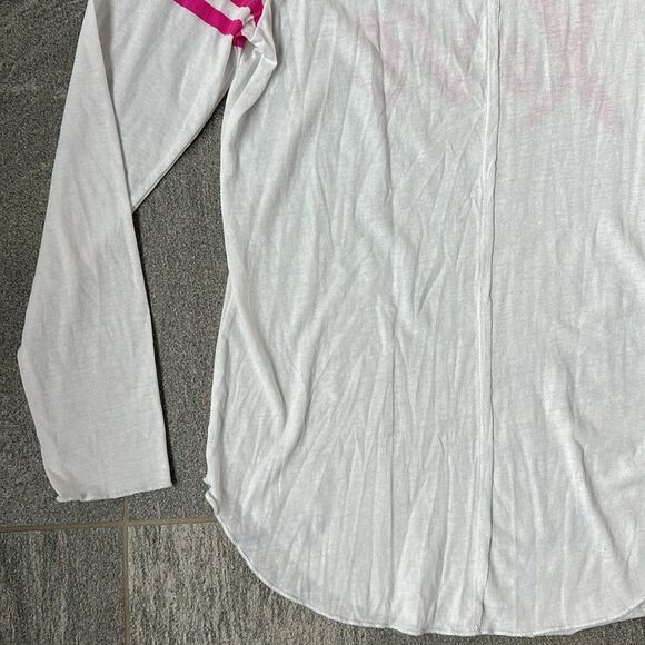 NWT Chaser “Love” Long Sleeve Tee Breast Cancer Awareness Pink Ribbon Graphic M - Picture 9 of 13